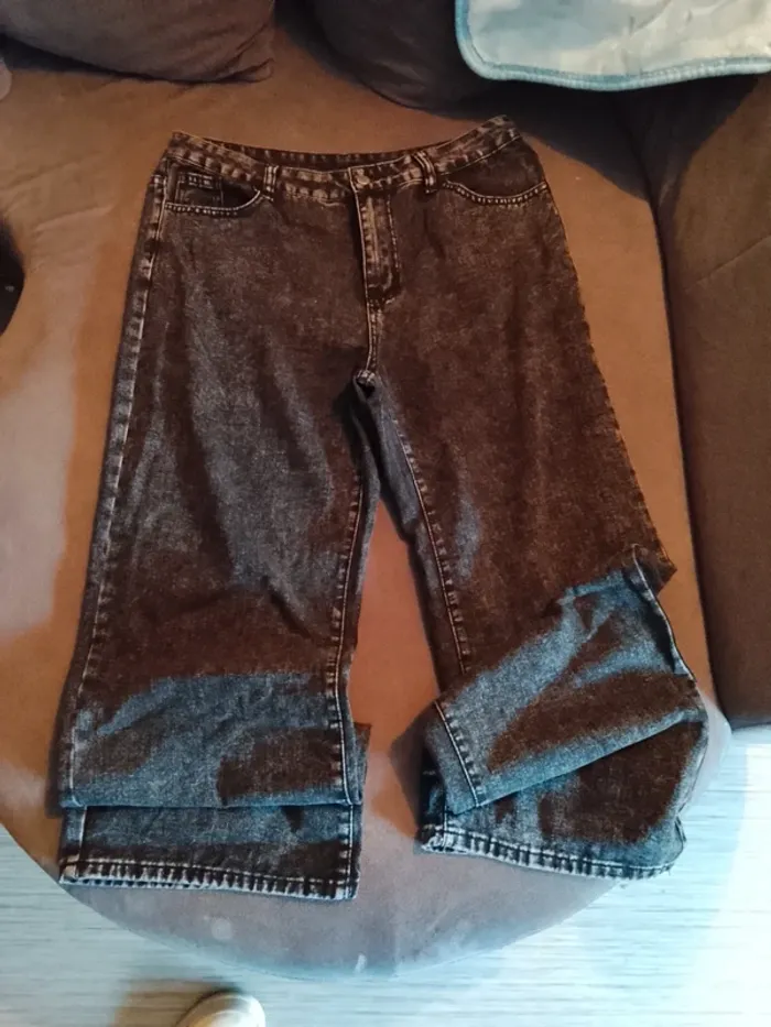 Jeans droits taille haute