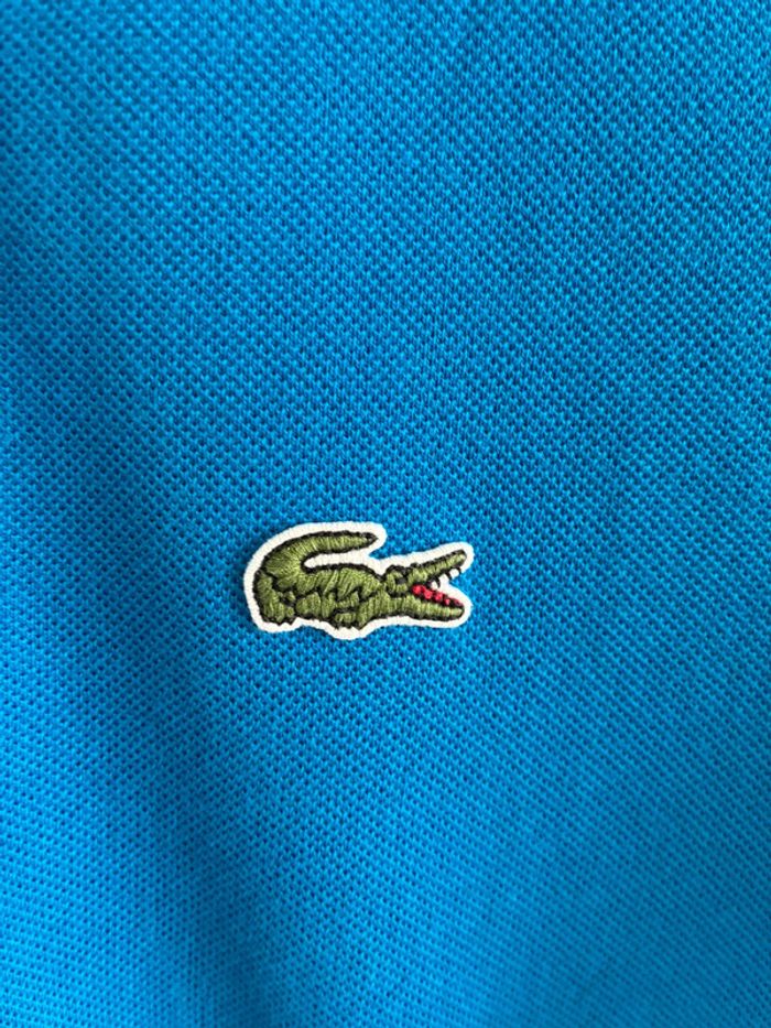 Polo Lacoste bleu électrique taille m très bon état - photo numéro 5