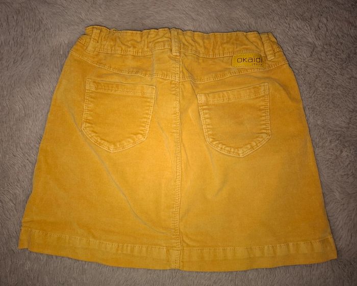 Jupe droite jaune moutarde 10 ans okaidi - photo numéro 3