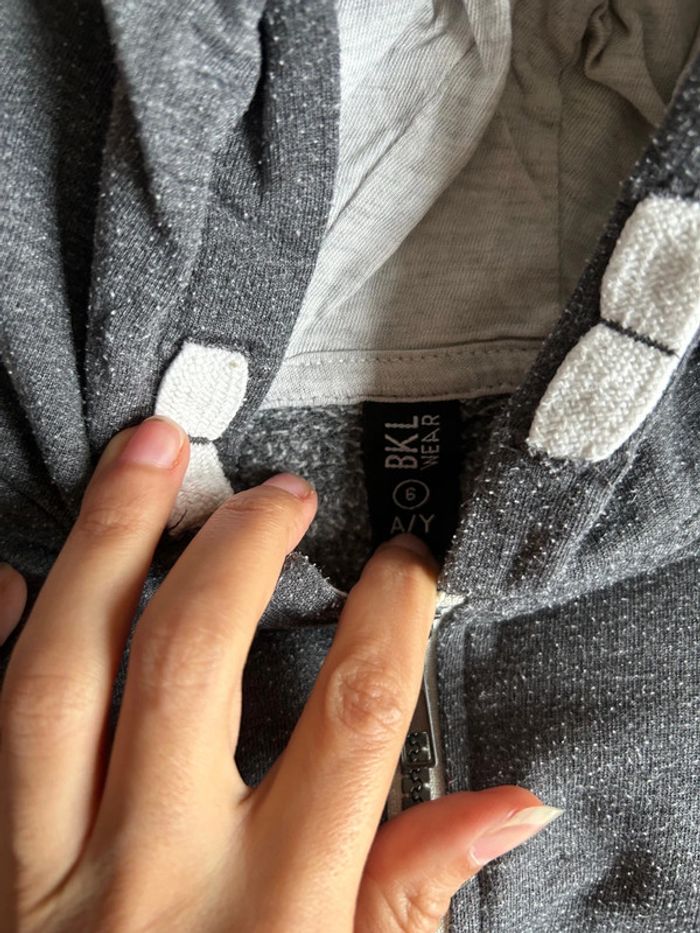 Veste zip à capuche BKL wear 6 ans - photo numéro 3