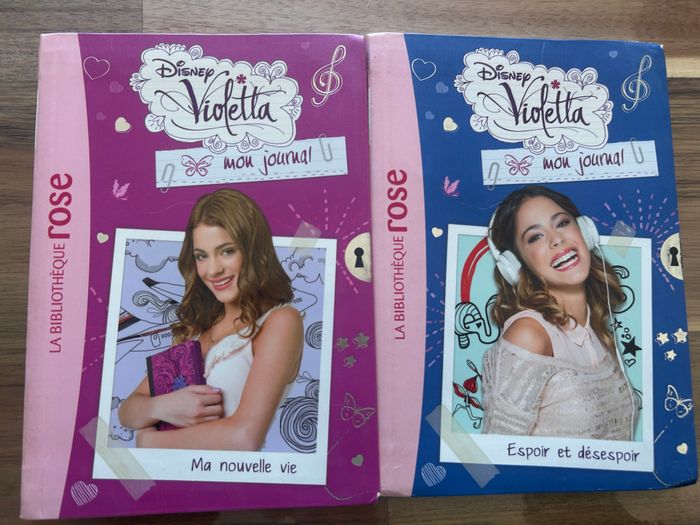 lot 2 livres disney violetta n1 et 2 espoir et désespoir et ma nouvelle vie