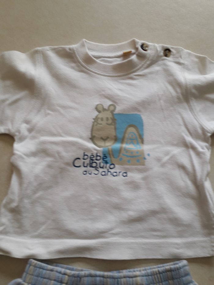Ensemble t-shirt + short - 6 mois - photo numéro 4