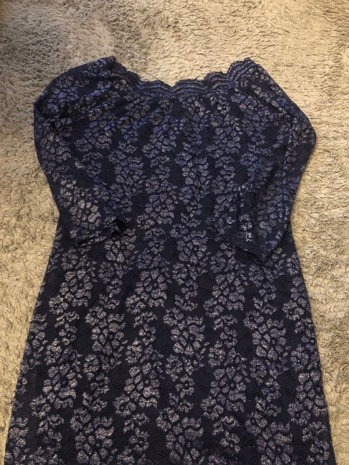 Robe de fête marine et argentée taille 40 - photo numéro 2