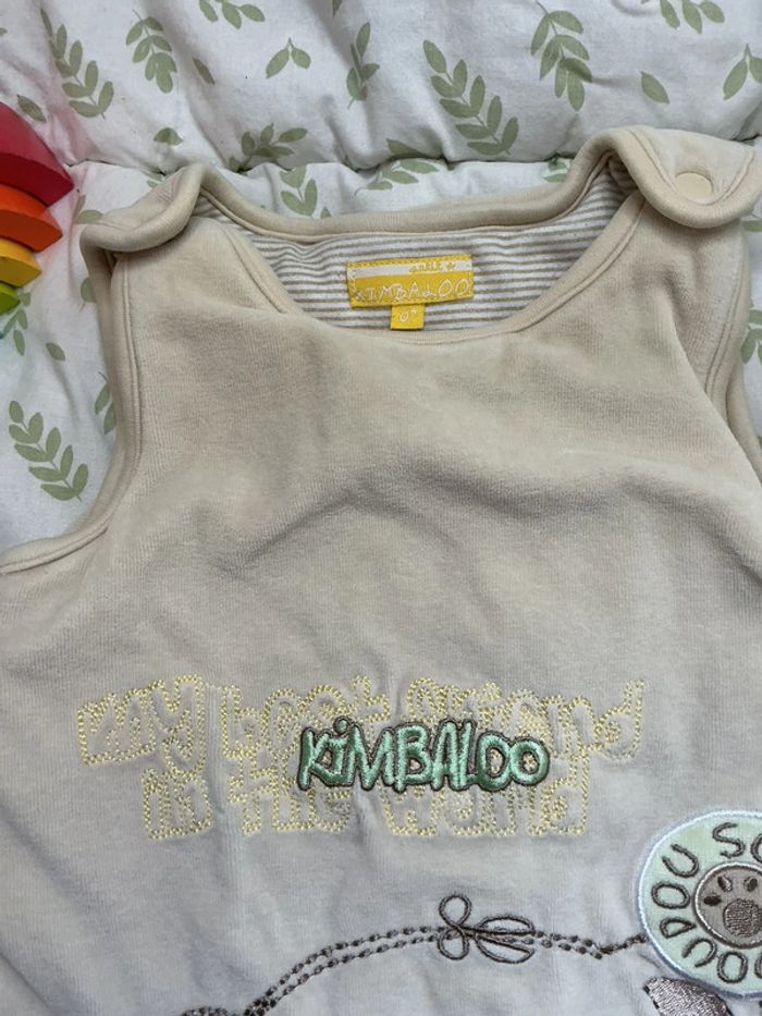 Gigoteuse hiver en velours beige kimbaloo taille 0/6 mois - photo numéro 3