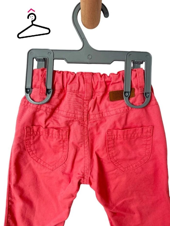 Pantalon léger rose, 100% coton - Nano & Nanette 6 mois (67cm) - photo numéro 4