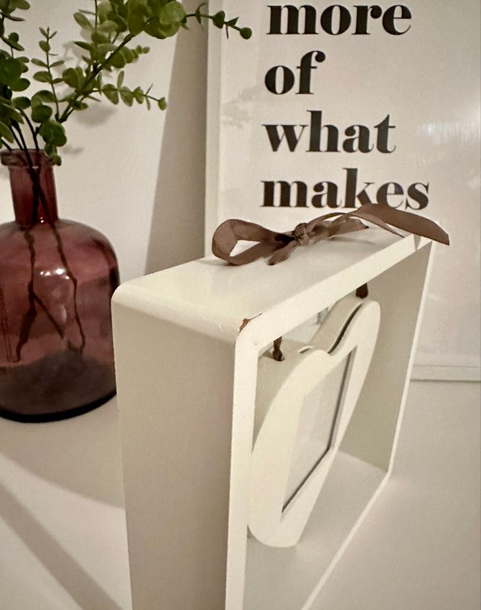 💜 Cadre photo cœur blanc 💜 - photo numéro 3