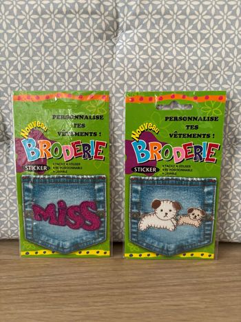 Pack de 2 Stickers Type Broderie "Jeans"