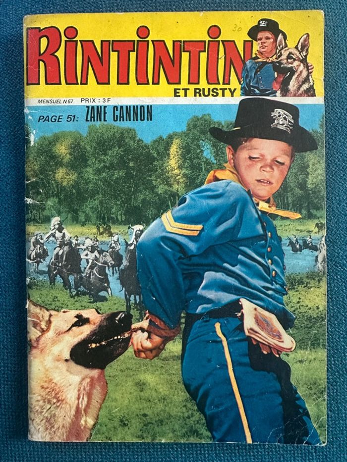 Magazine revue ancien Rintintin et Rusty 67 Zane Cannon bande dessinée bd