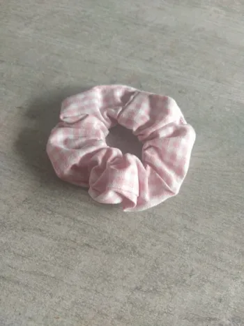 Chouchou rose et blanc