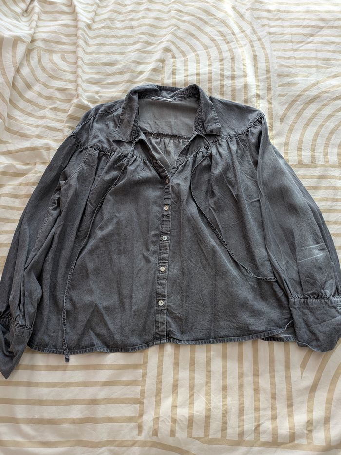 Chemise Blouse Camaïeu - Denim Gris Délavé