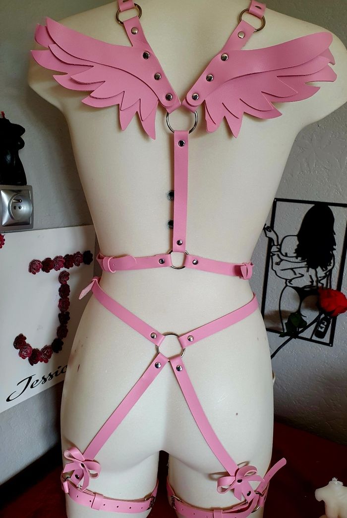 Ceintures ailes roses festival bondage costume