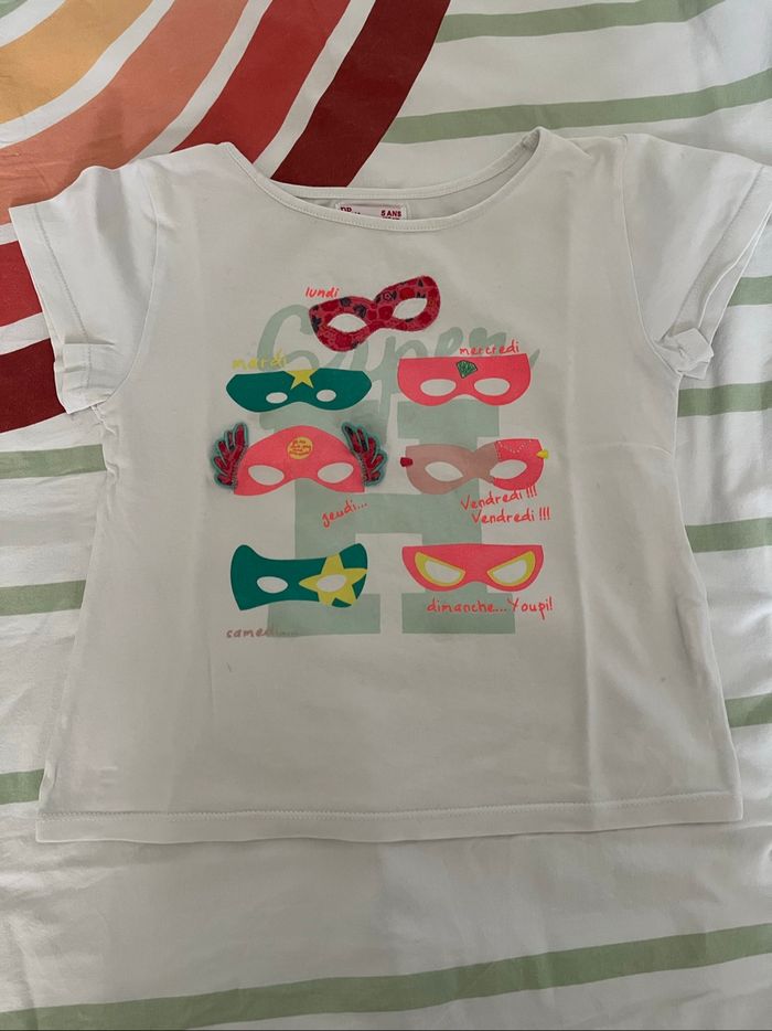 Teeshirt dpam 5 ans jours de la semaine fille
