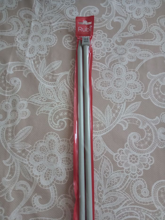 Aiguilles à tricoter 10mm "Rubi" - Neuves