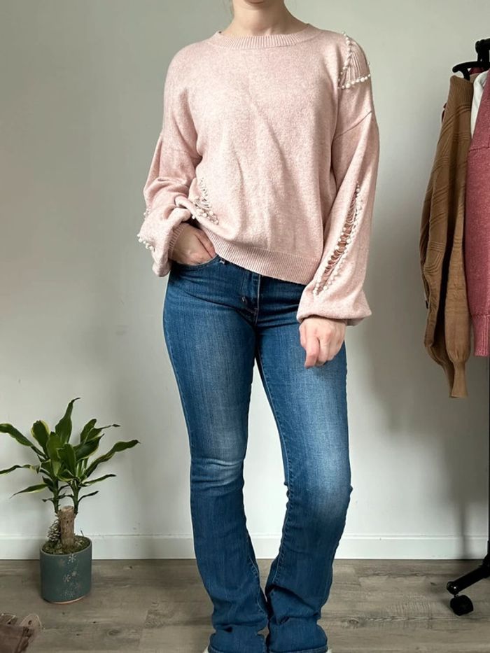 J&H Fashion Pull vieux rose – Taille 40/42 – Très bon état
