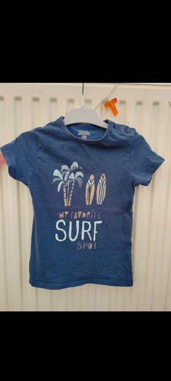 💙Tee-shirt bleu Surf 36 mois Kiabi
