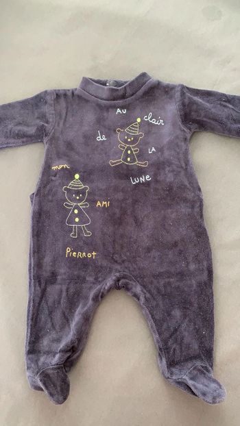 Pyjama bleu Au clair de la lune .. 1 mois bébé