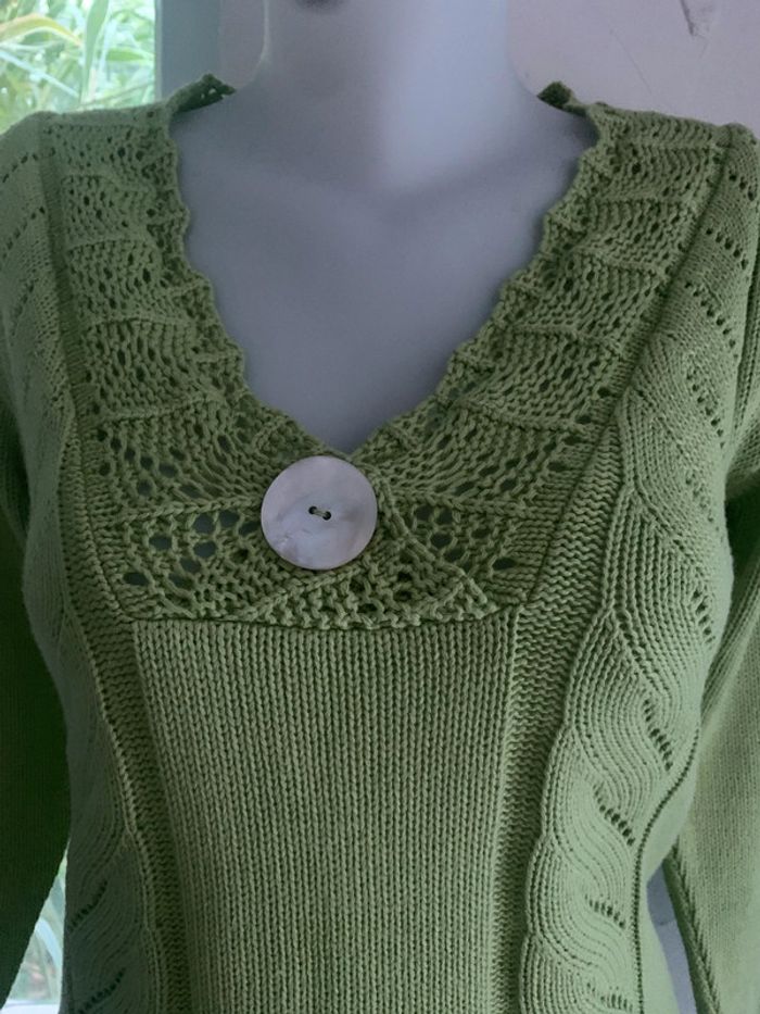 Pull DS taille 40 vert pomme - photo numéro 5