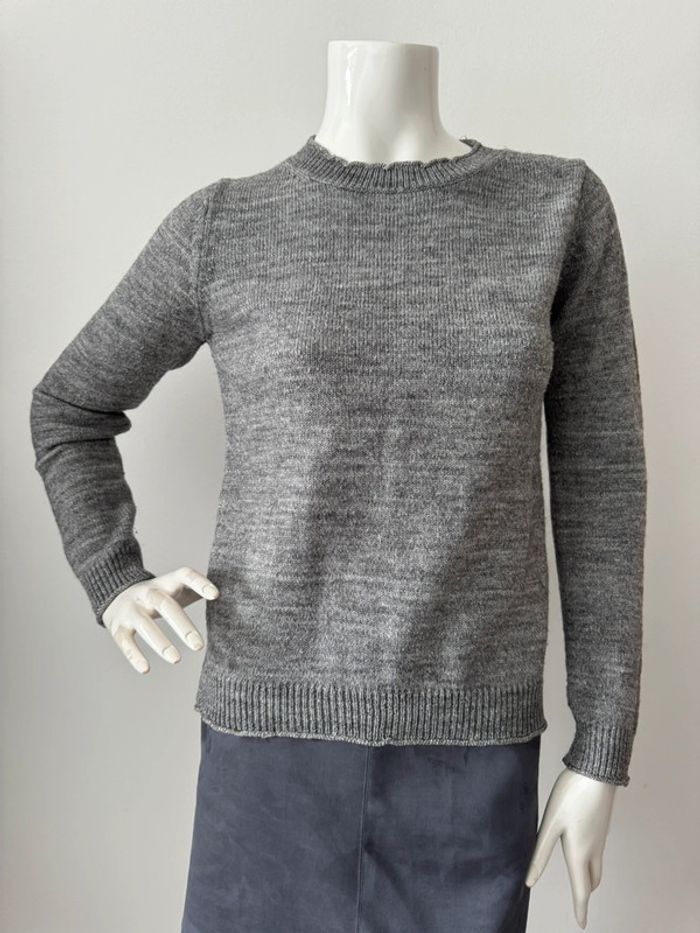 pull gris argenté pailleté ~ mango ~ taille S