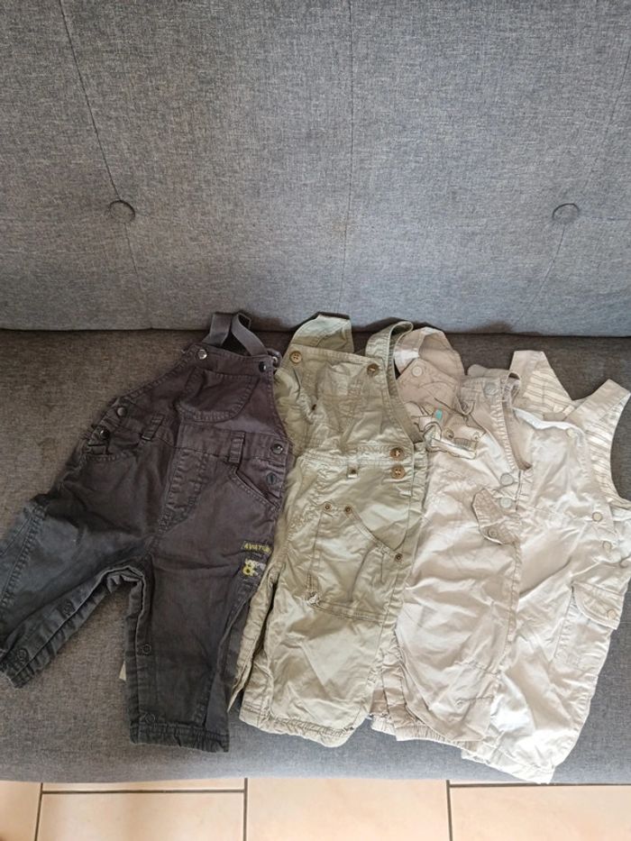 Lot 4 salopettes ouverture entre jambe