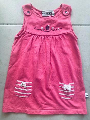 Robe rose printemps automne hublot 2 ans