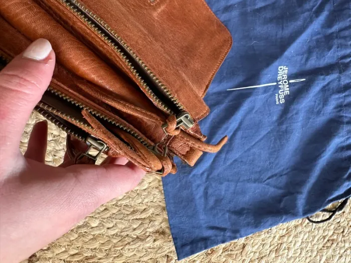 Sac à main Jerome Dreyfuss Oscar camel marron - photo numéro 4