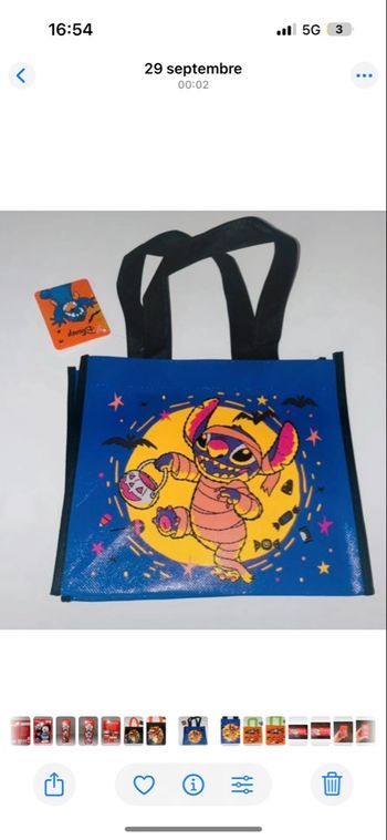 Sac à bonbons pour Halloween stitch