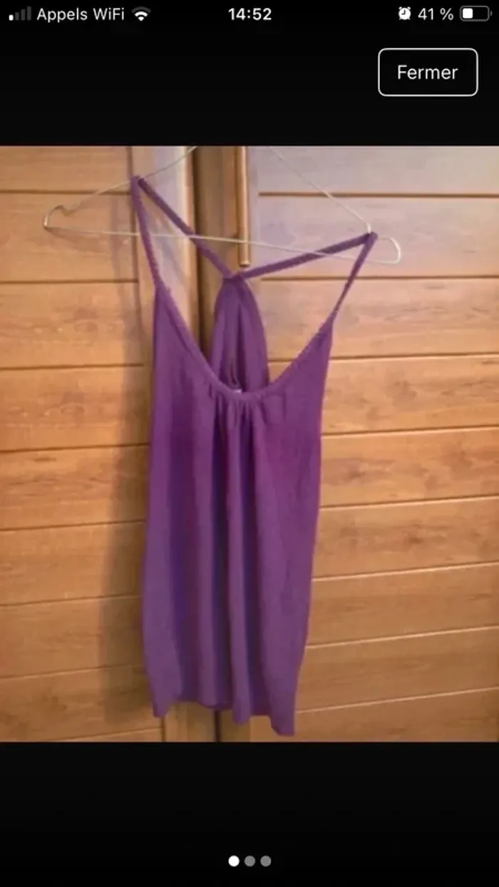 Débardeur femme tricot S influence violet