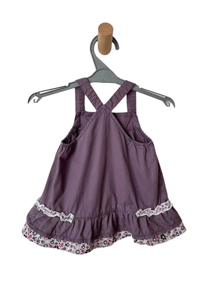 Robe violette à bretelles (motif fleuri) - Gémo 6 mois - photo numéro 3