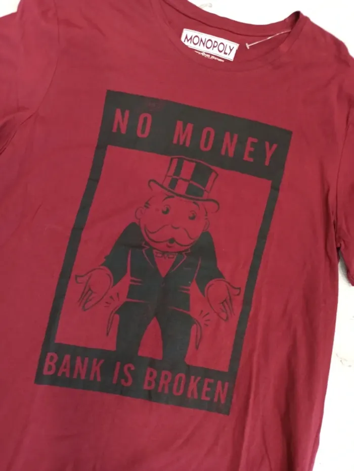 Tee shirt bordeaux Monopoly xl - photo numéro 2
