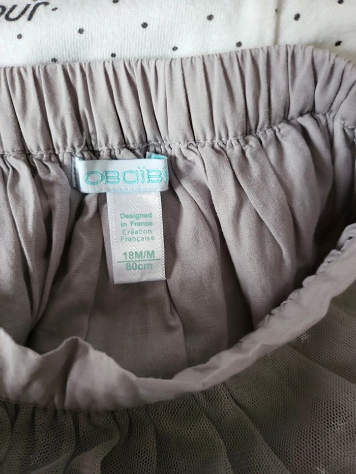 Ensemble t-shirt manches longues et jupe obaibi neuf 18 mois - photo numéro 7
