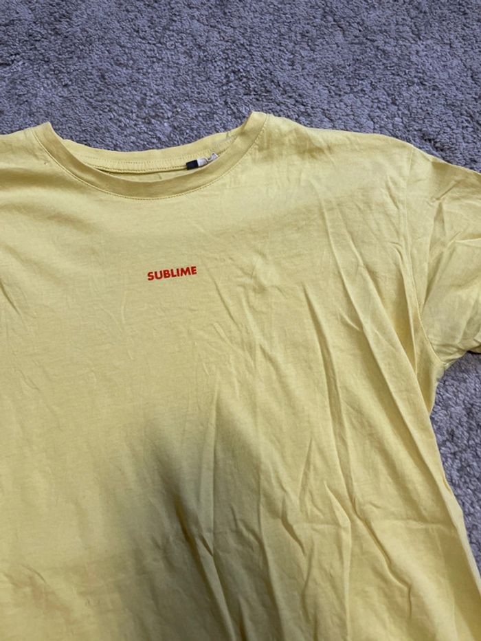 T shirt homme taille M coton jaune sublime LI Paris - photo numéro 4