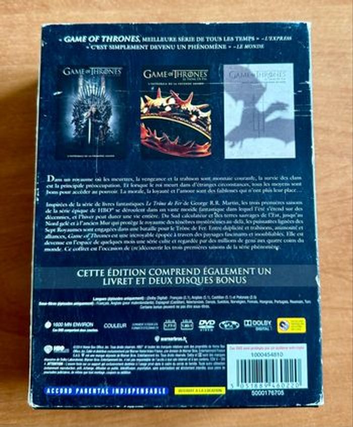 Coffret dvd « Game of Thrones » - photo numéro 3