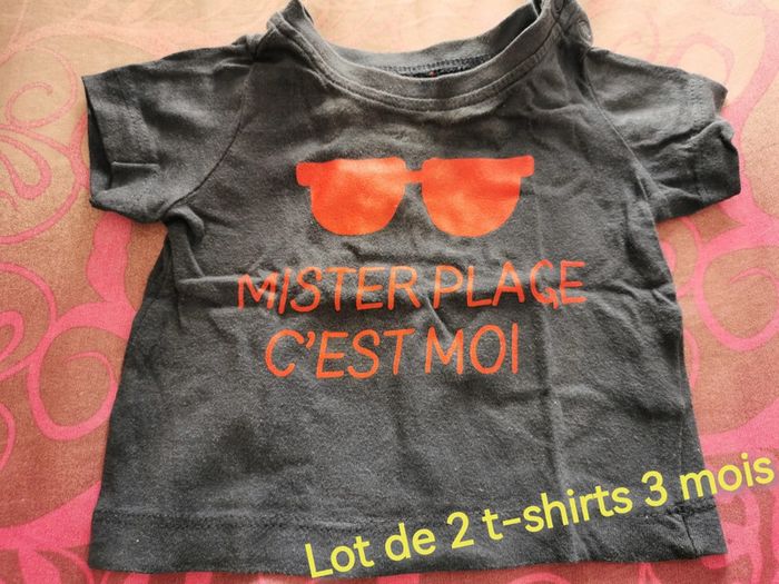 Lot de 2 t-shirts 3 mois