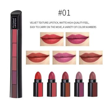 Ensemble 5 mini rouge à lèvres 01