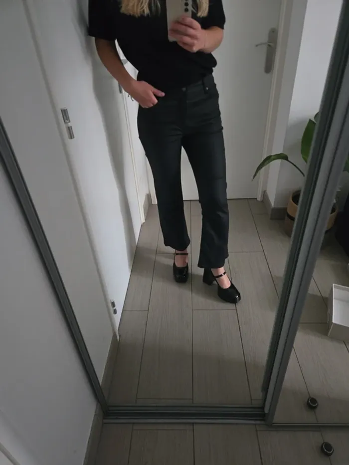 Pantalon Sienna Mango enduit - photo numéro 3