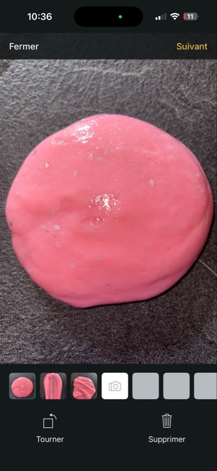 Slime rose à paillettes - photo numéro 1