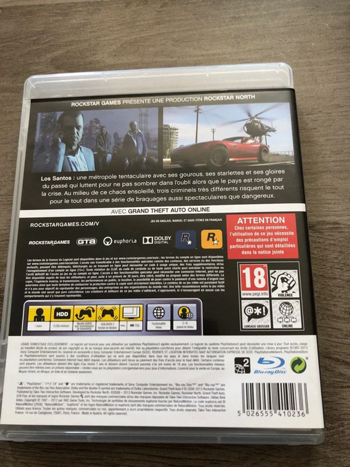 Jeux PlayStation 3 grand theft auto 5 - photo numéro 2