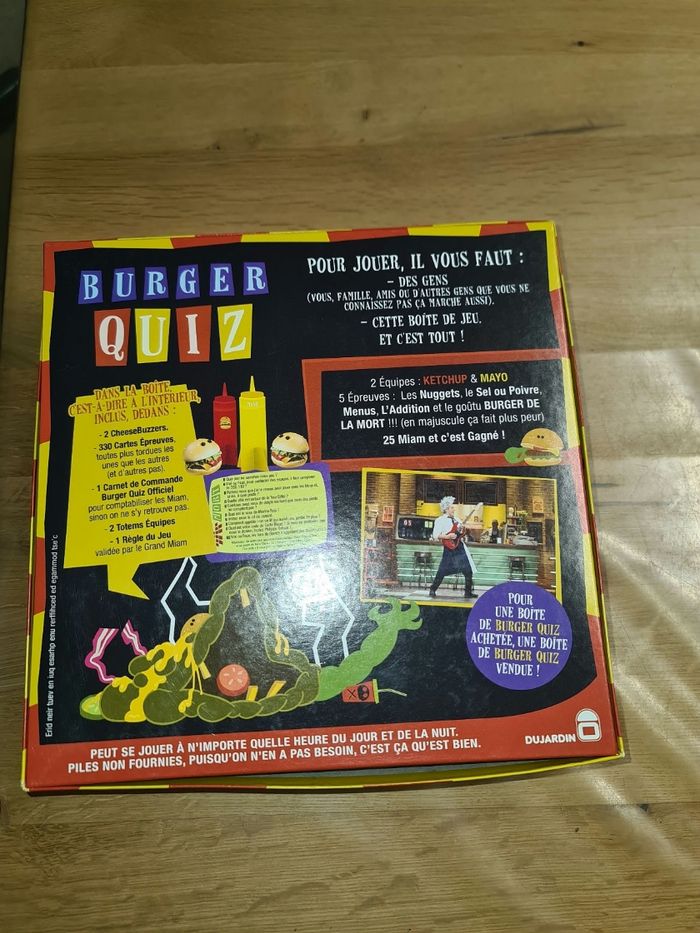 Proche du neuf jeu de société Burger Quiz des éditions Dujardin, - photo numéro 3