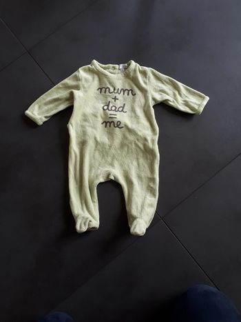 Grenouillère velours Kitchoun 3 mois