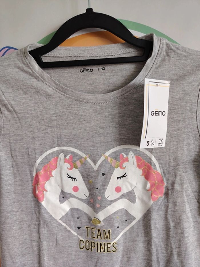 T-shirt manches longues fille Licornes - photo numéro 2