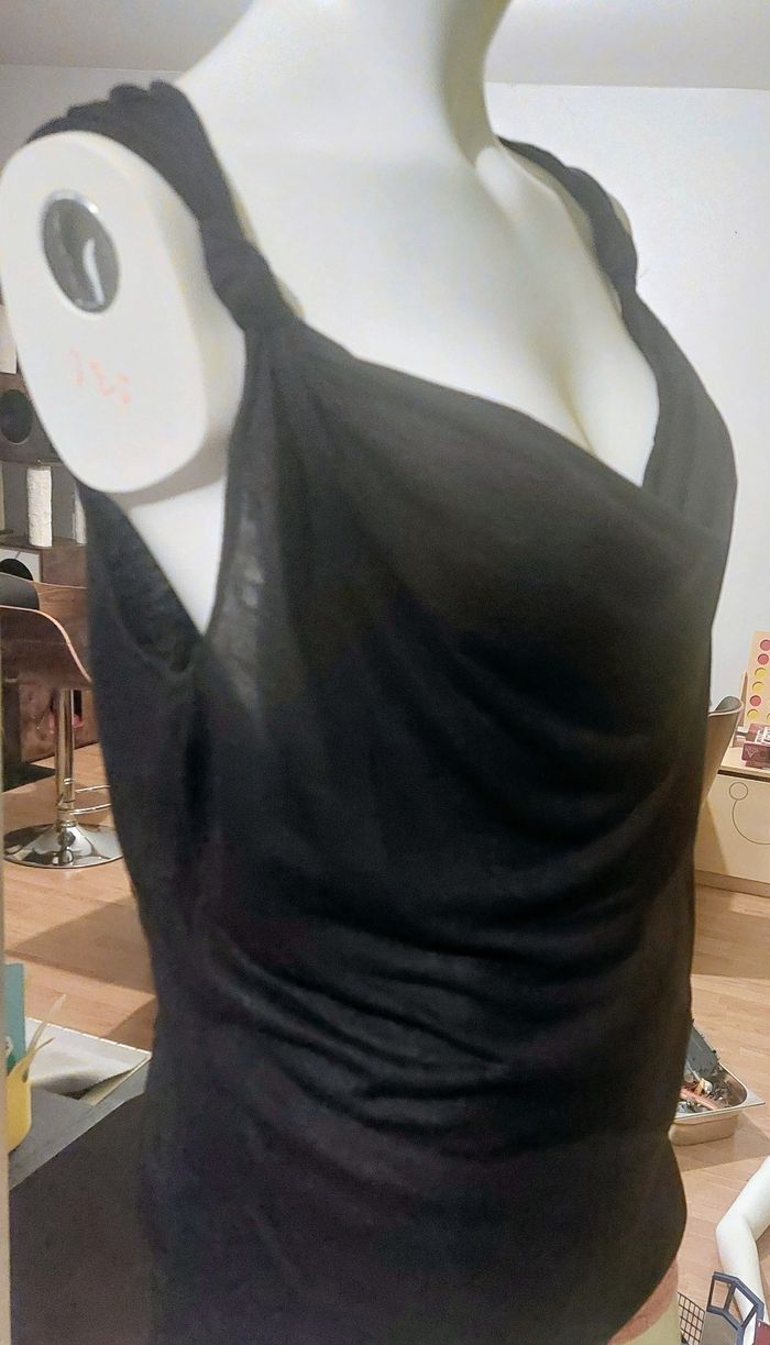 Débardeur à col Bénitier noir H&M