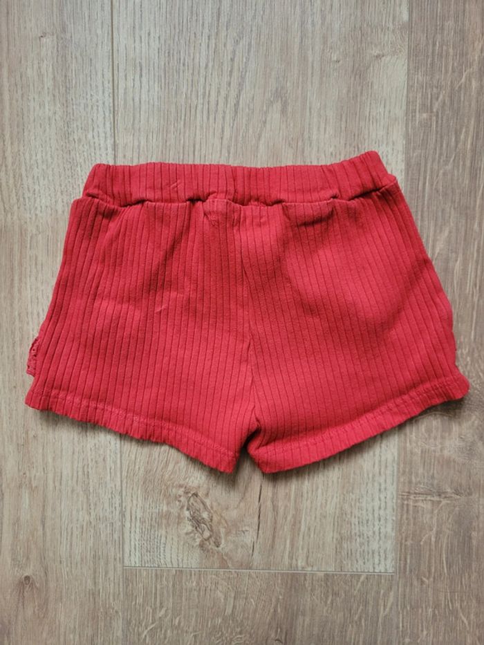 Short en coton rouge - 74cm - photo numéro 2