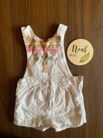 Combi short 9 mois fille Orchestra