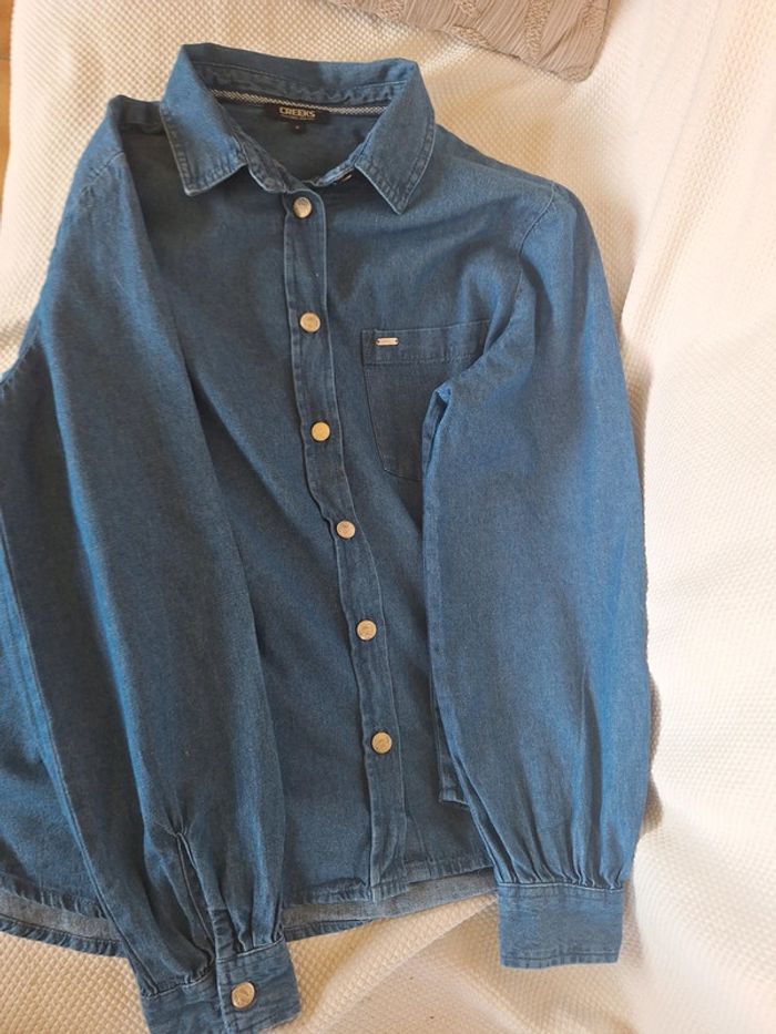 Chemise femme en jean taille S - photo numéro 7
