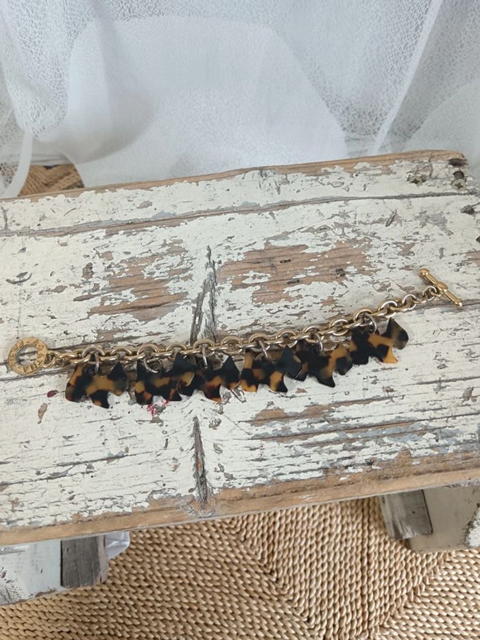 Agatha | Bracelet vintage Scottish terrier léopard - photo numéro 5