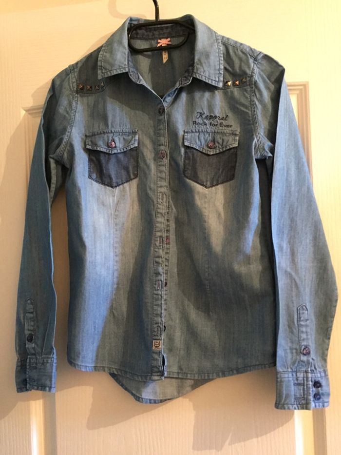 Superbe chemise fille Kaporal 12 ans jeans souple - photo numéro 5