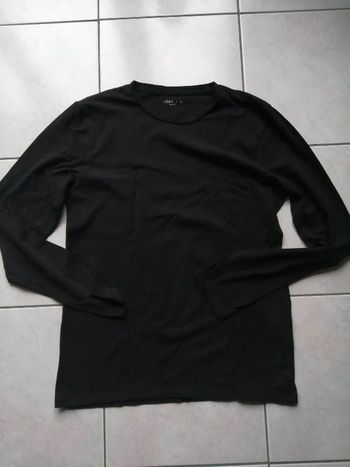 tee shirt manches longues noir gémo S