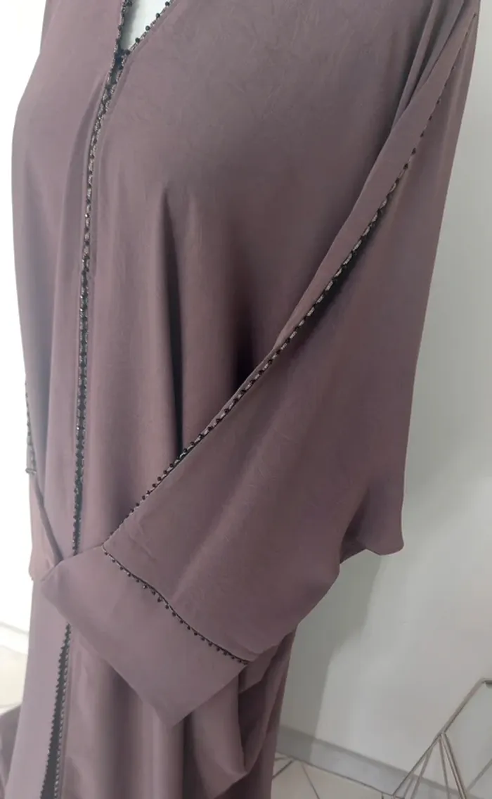 Abaya kimono qualité violet neuve - photo numéro 2