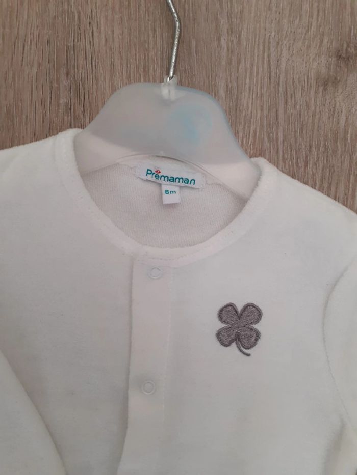 Pyjamas blanc 6 mois - photo numéro 2