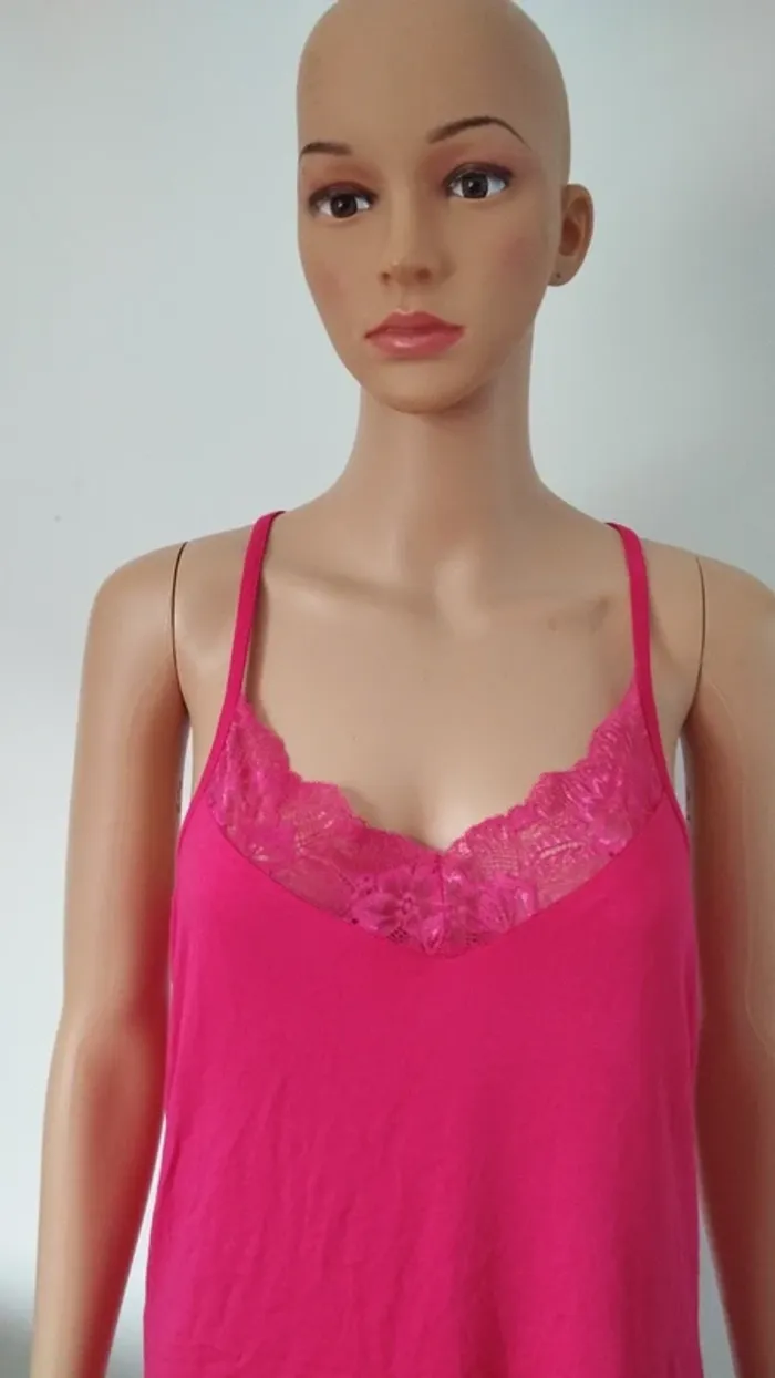Débardeur top rose fushia femme taille l - photo numéro 3